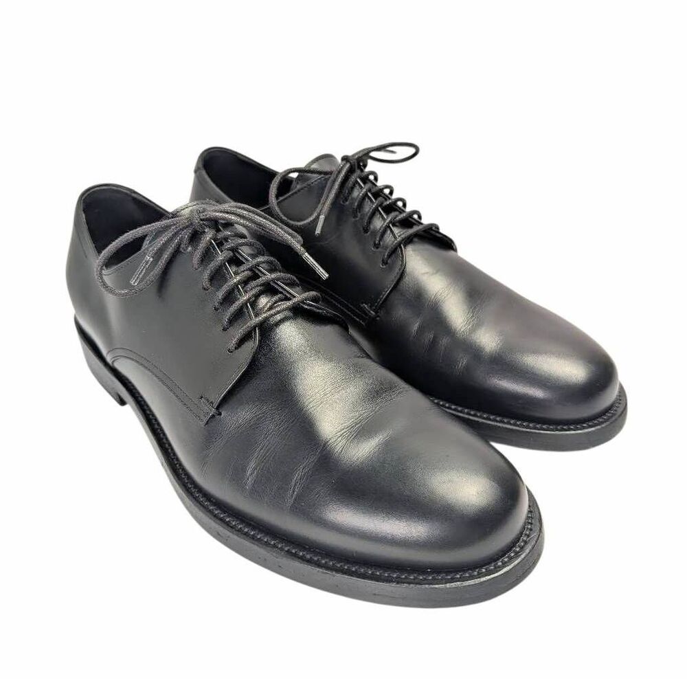 Giorgio Armani Black leather oxford lace up dress shoe mens 40 EU 6.5/7 US